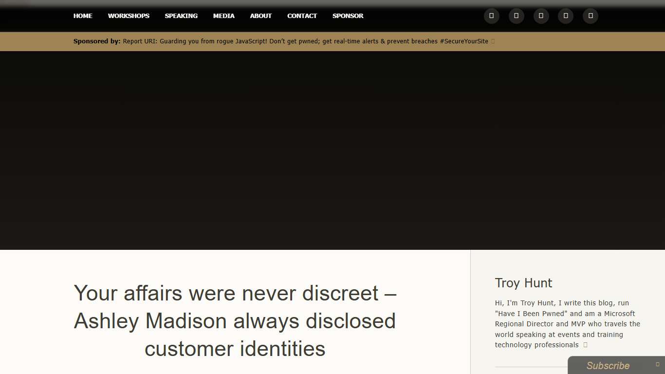 Troy Hunt: Your affairs were never discreet – Ashley Madison always disclosed customer identities
